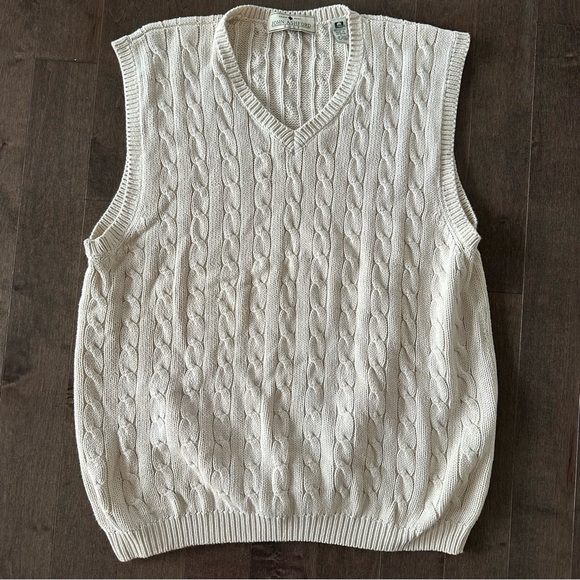 John Ashford Other - Vintage John Ashford Golf Cable Knit Vest Sweater 90's Preppy Academia Coastal L